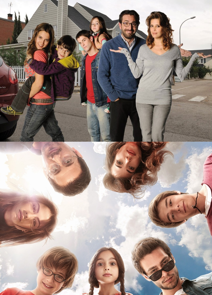 Cartel promocional de la serie <em>Los protegidos</em> en España (arriba) y su versión turca (abajo).